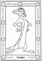 A coloring page of the lion king